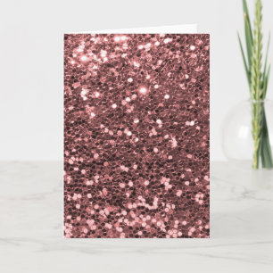 Modern Rose Gold Faux Glitter Shine Print Feiertagskarte