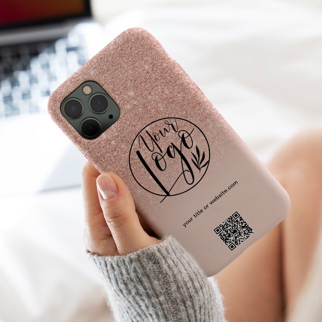 Modern Rose Gold Firmenlogo für Unternehmen Case-Mate iPhone Hülle (Von Creator hochgeladen)