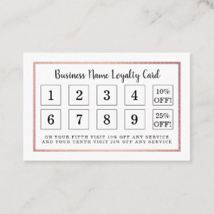 Modern Rose Gold Fox - Loyalty Card Treuekarte