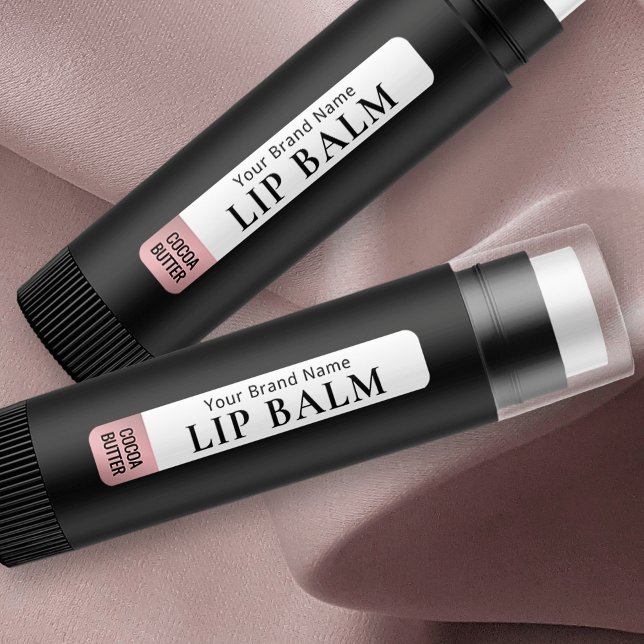 Modern Rose Gold Lipstick Lippenstift Balsam wasse Etiketten (Rose gold effect lip balm stickers with fully editable text)