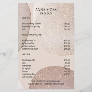 Modern Rosegold Glitter Flyer