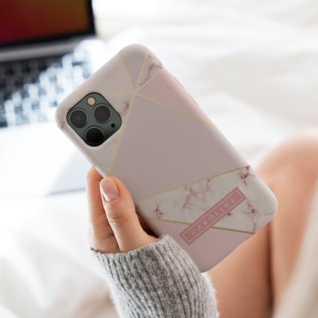 Modern Rosy Gold Marmor Handy Case (Von Creator hochgeladen)