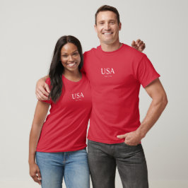 Modern Rot Weiß USA Gegründet 1776 T-Shirt