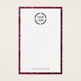 Modern roter Glitzer mit Sonderzeichen Ohranzeige