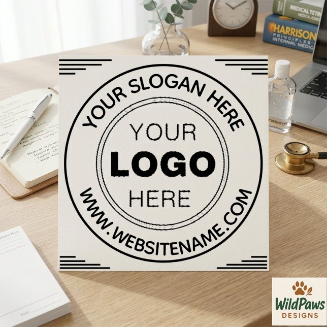 Modern Round Return Address | Custom Business  Permastempel (Modern Round Return Address | Custom Business Self-inking Stamp
)