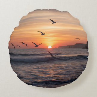  |Modern Round Throw Pillow | Designer KazooStudio Rundes Kissen