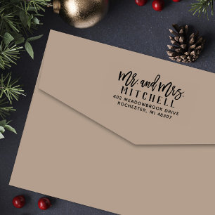 Modern Rücksendeadresse für Schrift Permastempel