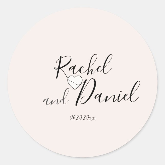 Modern Runder Aufkleber (Vorderseite)