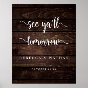 Modern Rustic, Bis morgen Poster