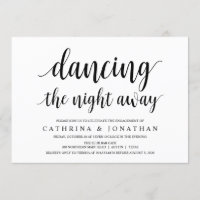Modern Rustic, Black script, Engagement Party