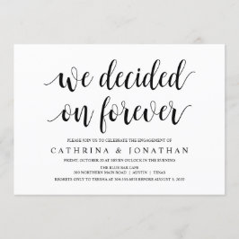 Modern Rustic, Black script, Engagement Party Einladung