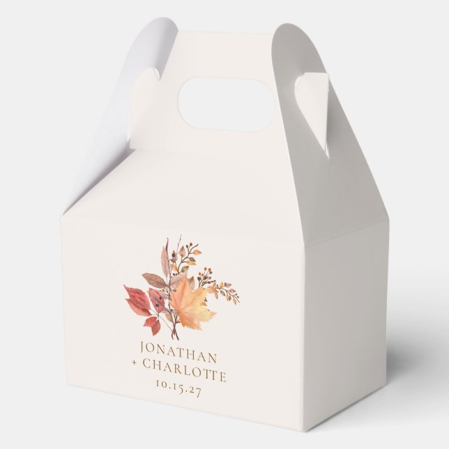 Modern Rustic Fall Boho Flower Wedding  Geschenkschachtel (Vorderseite)