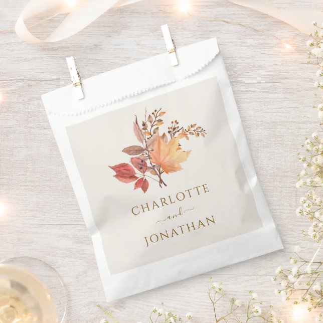 Modern Rustic Fall Boho Flower Wedding  Geschenktütchen (Ausgeschnitten)