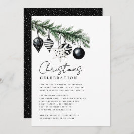 Modern Rustic Nature Christmas Party Invitation  Einladung