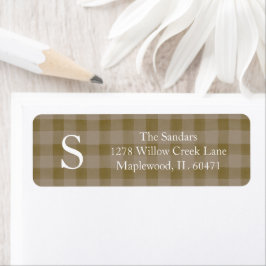 Modern Rustic Plaid Return Address Labels