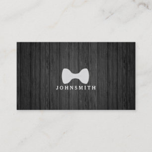 Modern Rustic & Refined Herren-Schleife-Logo Schwa Visitenkarte
