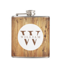 Modern Rustic Wood Monogram Name + Initial