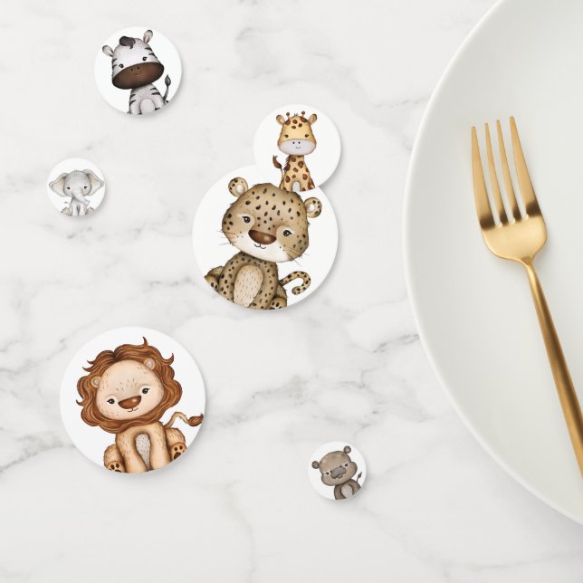 Modern Safari Wild Jungle Animals Party Konfetti (Gruppe)