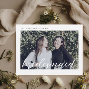 Modern Sage Foliage Bridesmaid Vorschlag Card Einladungspostkarte