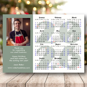 Modern Sage Green 2025 Calendar Foto Magnetic Magnetkarte