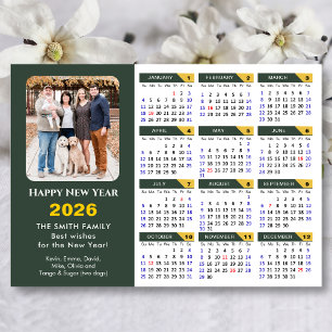 Modern Sage Green 2025 Calendar Minimalistisches F Feiertagskarte