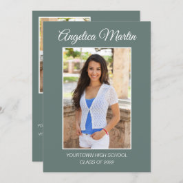 Modern Sage Green Abschluss 3 Foto Class 2022