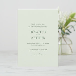 Modern Sage Green Elegante Hochzeit Save The Date