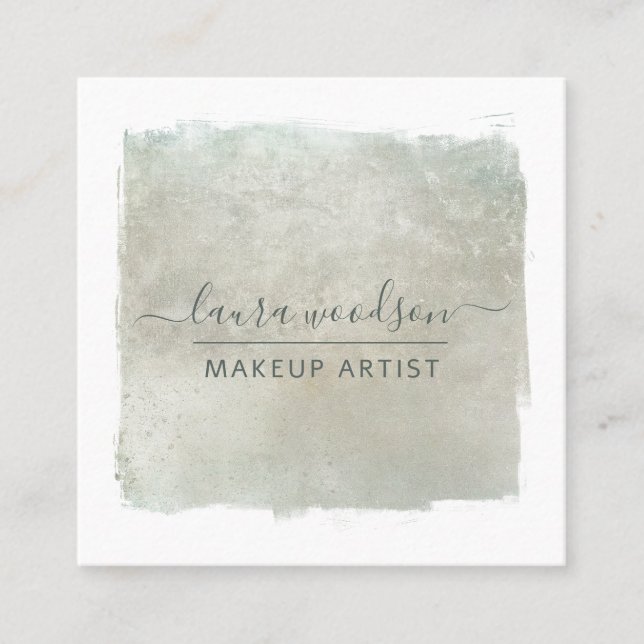 Modern Sage Green Quadratische Visitenkarte (Vorderseite)