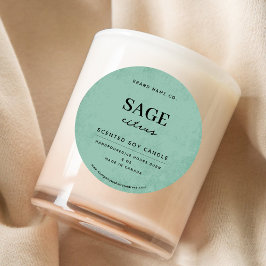 Modern Sage Green Rustic Runder Aufkleber