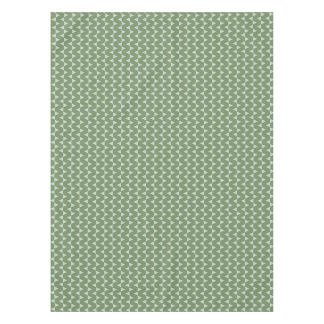 Modern Sage Green Triangle Christmas Geometric  Tischdecke (Vorderseite)
