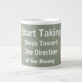 Modern Sage Green Uplifting Everyday Faith  Jumbo-Tasse