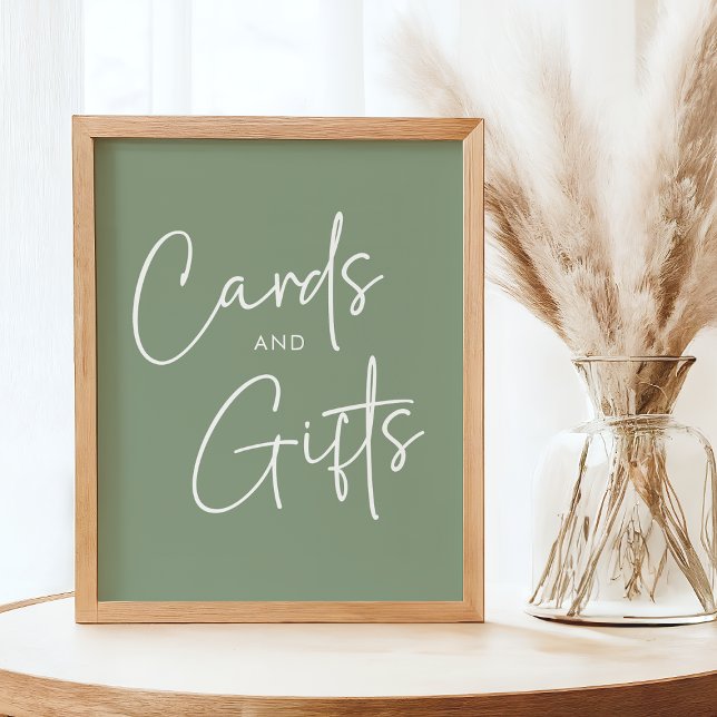 Modern Sage Oh Baby Einfache Duschkarten und Gesch Poster (Von Creator hochgeladen)