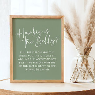 Modern Sage Oh Baby Simple Biss Guessing Game Poster