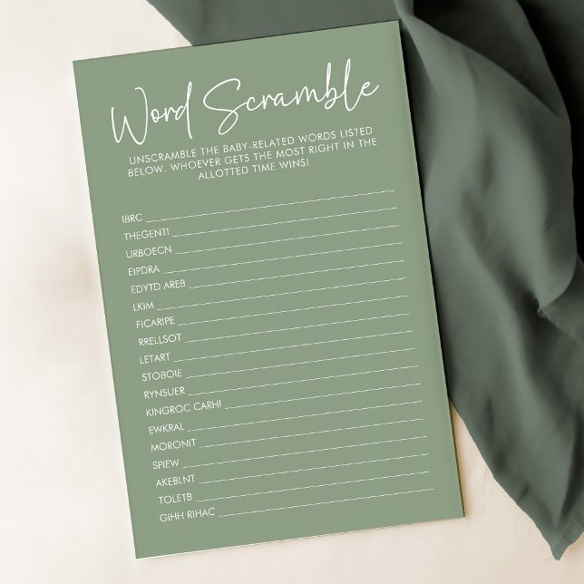 Modern Sage Oh Baby Simple Word Scramgame (Von Creator hochgeladen)