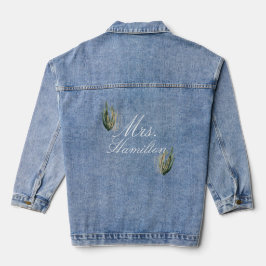 Modern Saguaro Cactus Wedding Mrs. bride Jeansjacke