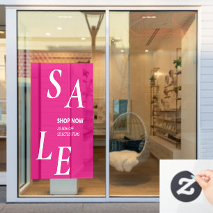 Modern SALE Magenta Store Discount Promo Fensteraufkleber