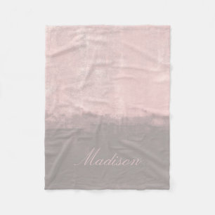Modern, sanft rosa grau fleecedecke