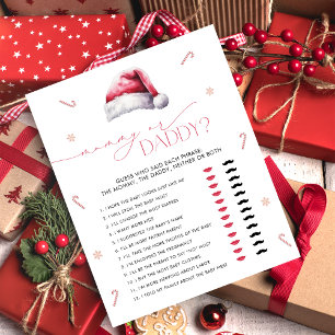 Modern Santa Baby Mommy oder Daddy Baby Shower Gam