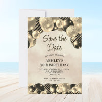 Modern Save the Date Balloons 30. Geburtstag