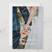 Modern Save the Date Card Custom Foto Hochzeit