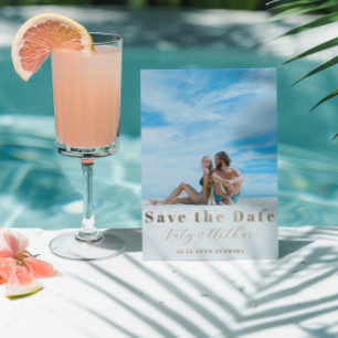 Modern Save the Date Imitate Gold Feiertagskarte