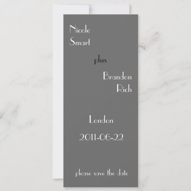 Modern Save the Date Logo (Vorderseite)