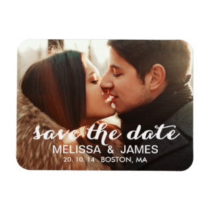 Modern Save the Date Magnet with Foto