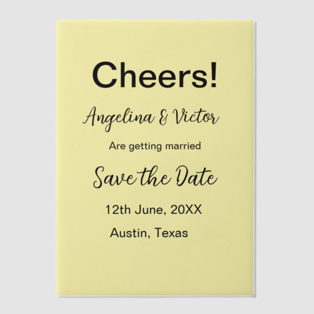 Modern Save the Date schlicht und elegant (Vorderseite)