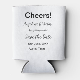 Modern Save the Date schlicht und elegant Dosenkühler