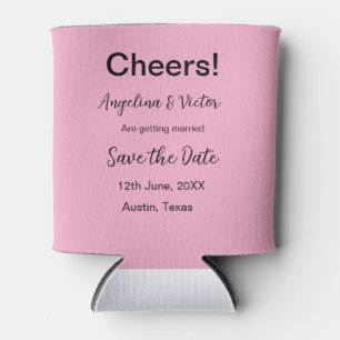 Modern Save the Date schlicht und elegant Dosenkühler