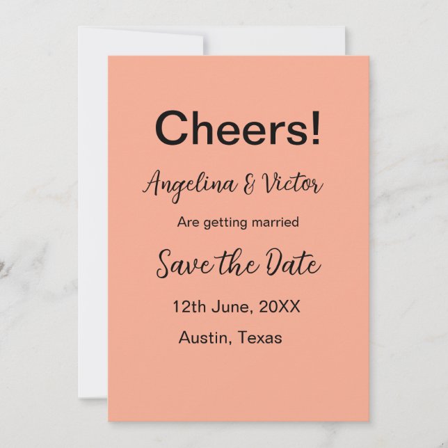 Modern Save the Date schlicht und elegant Einladung (Vorderseite)