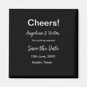 Modern Save the Date schlicht und elegant Magnet