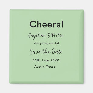 Modern Save the Date schlicht und elegant Magnet