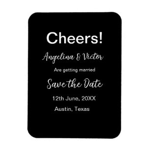 Modern Save the Date schlicht und elegant Magnet